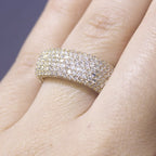 18K Yellow Gold Round Diamond Eternity Band – 4.24CT