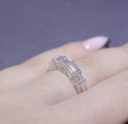 18K White Gold Bar-Set Baguette Diamond Band – 2.14CT