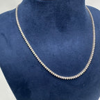 14K White Gold 5.20CT Natural Round Diamond Tennis Necklace – 16” PJN5293-018