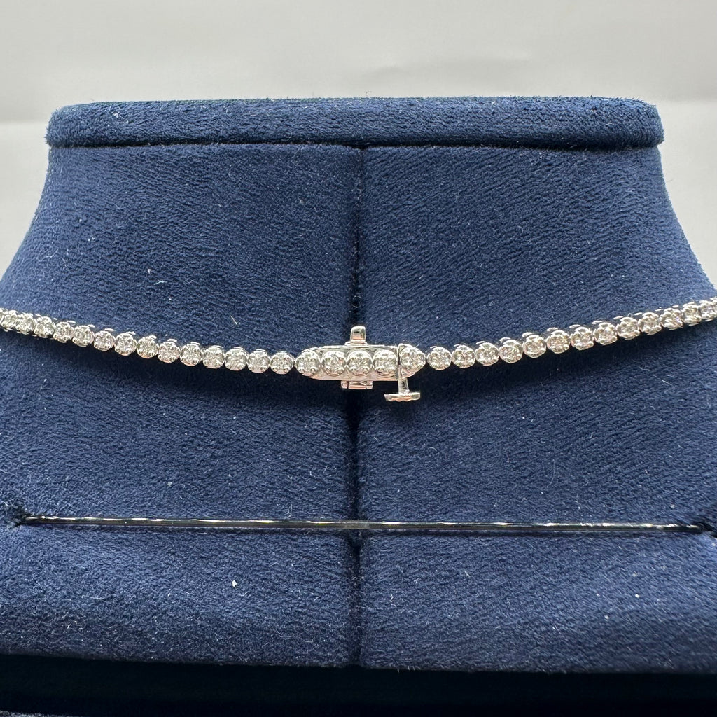 14K White Gold 2.60CT Natural Diamond Necklace – 15” DN053 ITJJ