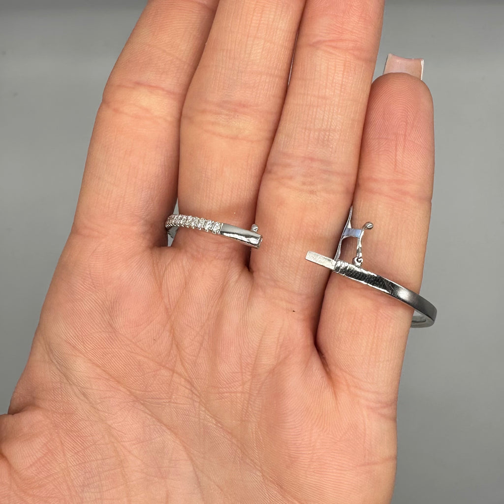 14K White Gold Diamond Bangle Bracelet – 1.50 CT ASG46834-006