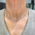 14K White Gold 2.60CT Natural Diamond Necklace – 15” DN053 ITJJ
