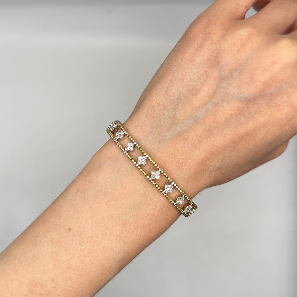 14K Yellow Gold Diamond Bangle – 1.46 CT DB00073 ITJJ