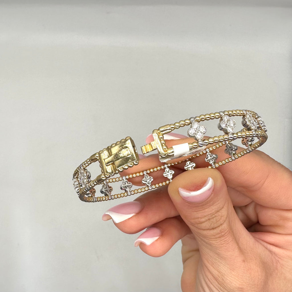 14K Yellow Gold Diamond Bangle – 1.46 CT DB00073 ITJJ