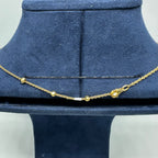 18K Yellow Gold Diamond Pendant Necklace – 0.92ct Natural Diamonds, 18 Inches