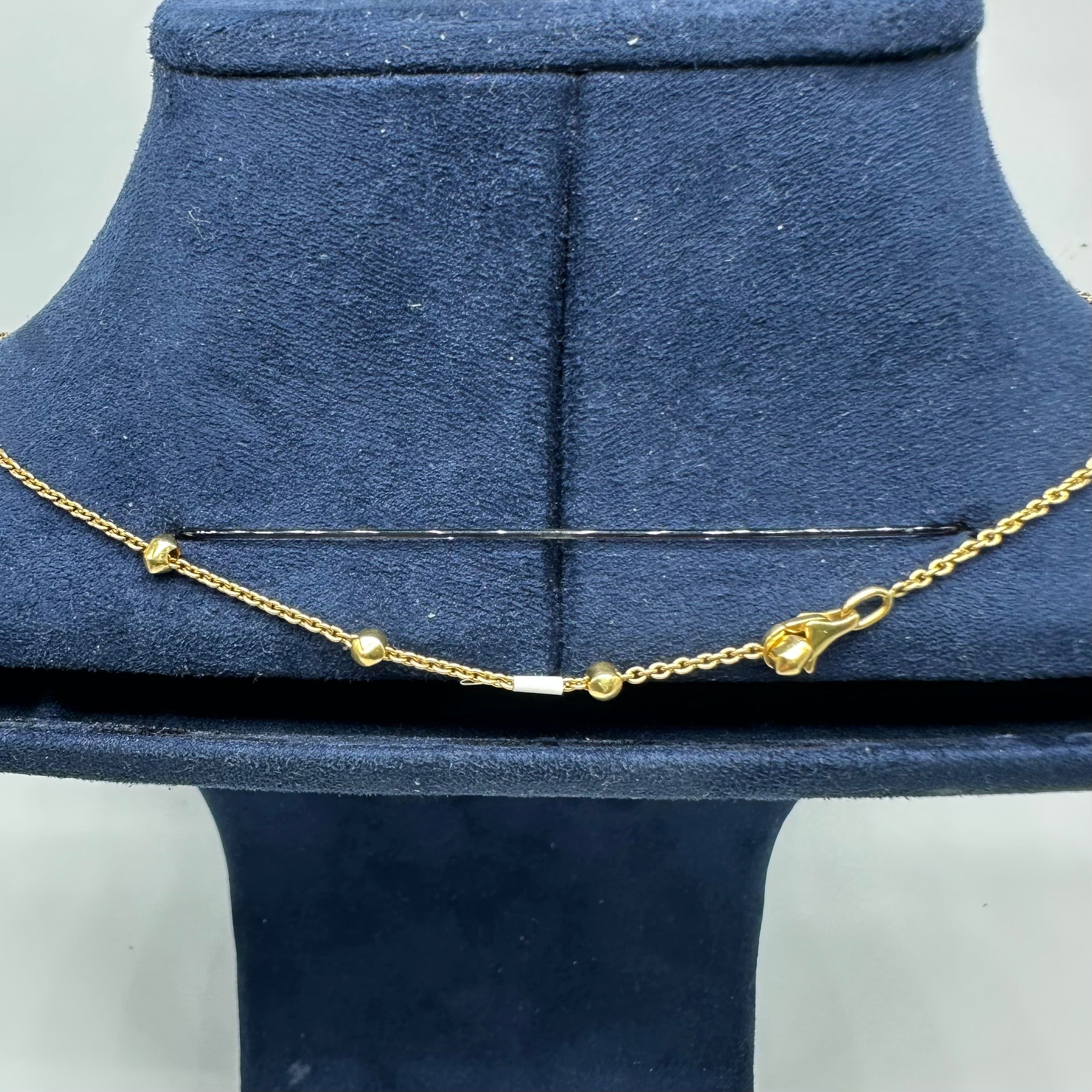 18K Yellow Gold Diamond Pendant Necklace – 0.92ct Natural Diamonds, 18 Inches