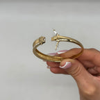 14K Yellow Gold Diamond Bangle Bracelet – 1.26ct DB056 GJJJ