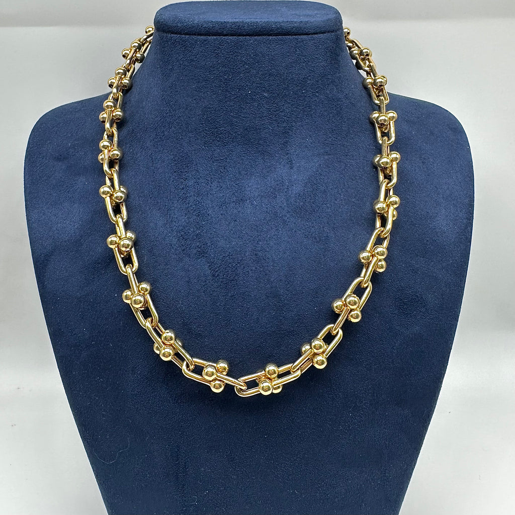 14K Yellow Gold Link Necklace – 17 Inches AIST