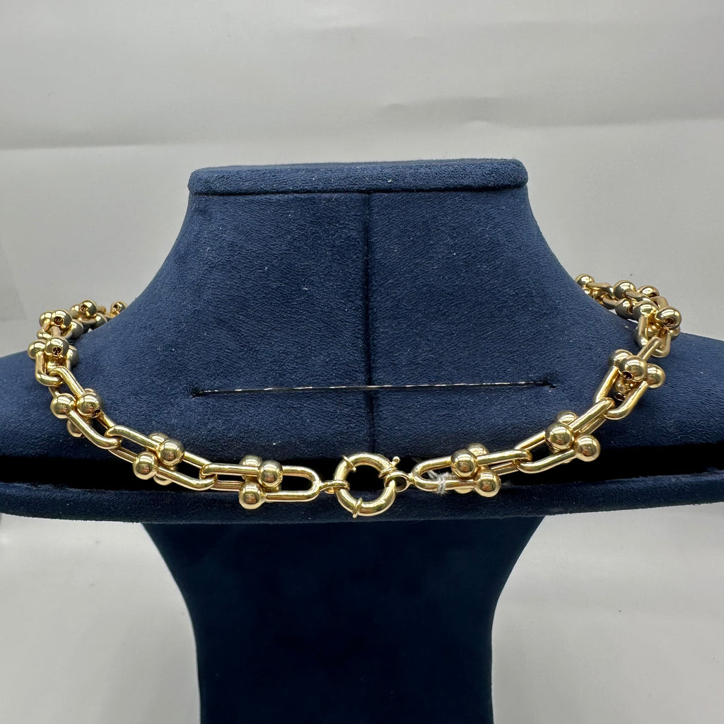 14K Yellow Gold Link Necklace – 17 Inches AIST