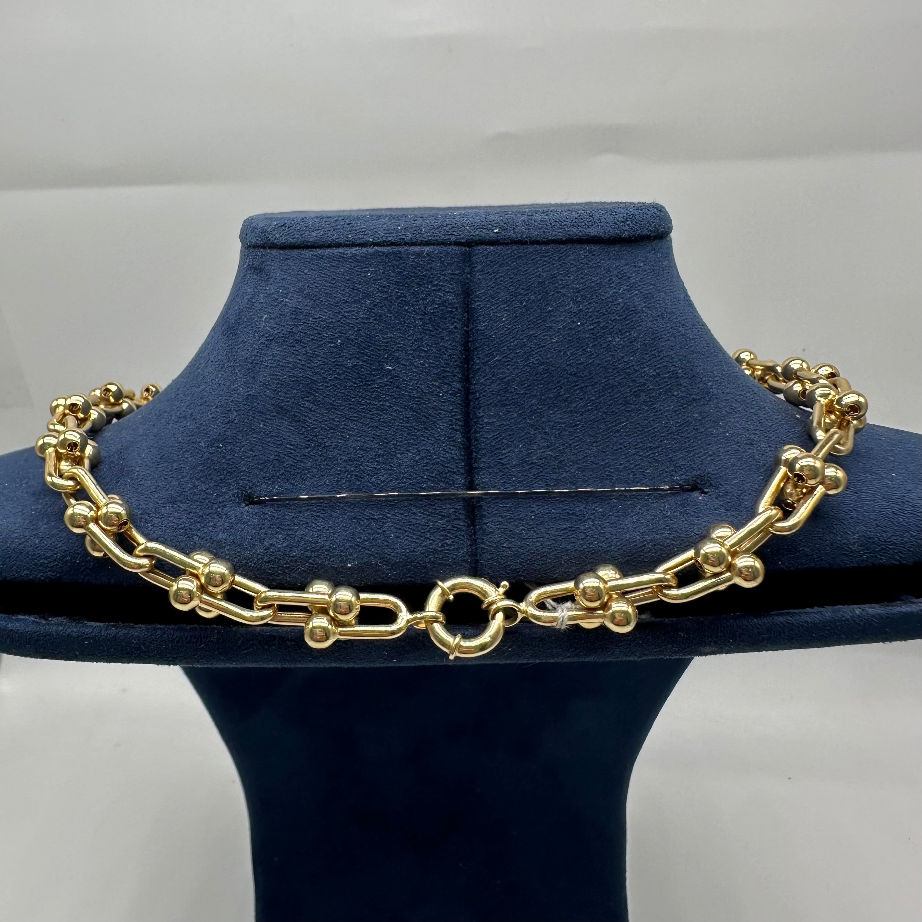 14K Yellow Gold Link Necklace – 17 Inches AIST