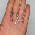14K White Gold Diamond Earrings – 1.49 CT