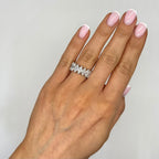 6.50ct Marquise Diamond Eternity Band Platinum Ring WB256 TTJJ