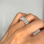 6.50ct Marquise Diamond Eternity Band Platinum Ring WB256 TTJJ