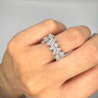 6.50ct Marquise Diamond Eternity Band Platinum Ring WB256 TTJJ