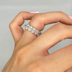 14K White Gold Oval Diamond Eternity Band Ring – 7.95CT WB180 IN,JJJ