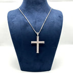 14K White Gold 2.05 CT Diamond Cross Pendant Necklace PJP19242 GTT