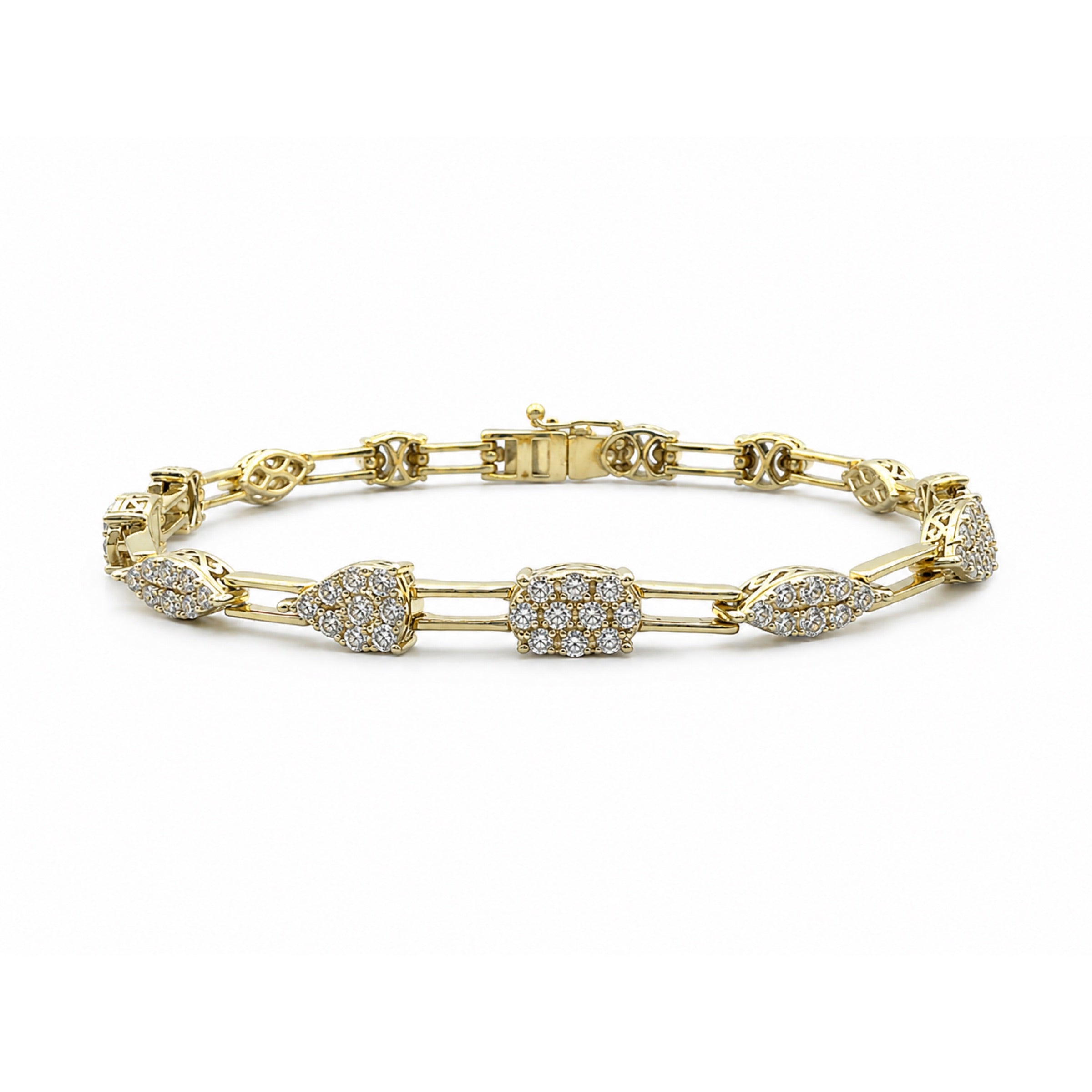 14K Yellow Gold Diamond Bracelet – 2.23 CT 7” DC-B14483