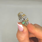 Platinum & 18K Yellow Gold Round Diamond Wedding Band – 1.40 CT WB0124 IESJ