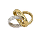 18K White & Yellow Gold 2.20 CT Diamond Pavé Wedding Band WB012 GNTJ