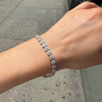 14K White Gold 7.00ct Oval Diamond Halo Bracelet – 7.00CT DB133 AIJJ