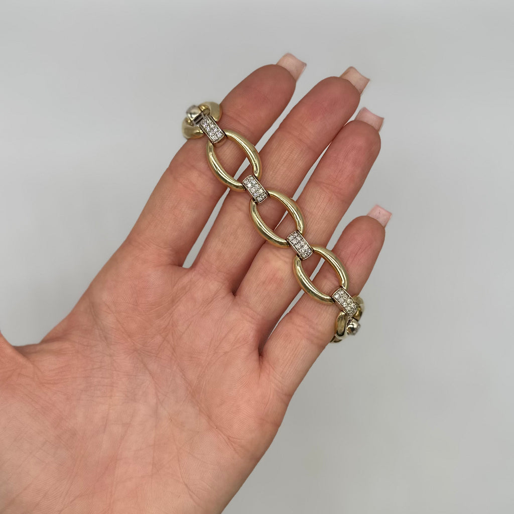 14K Yellow Gold 0.80 CT Diamond Bracelet DB054 IZJJ