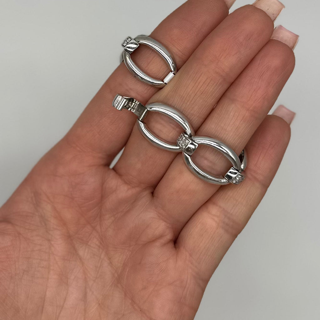 14K White Gold 1.10 CT Diamond Bracelet DB034 IZTJ