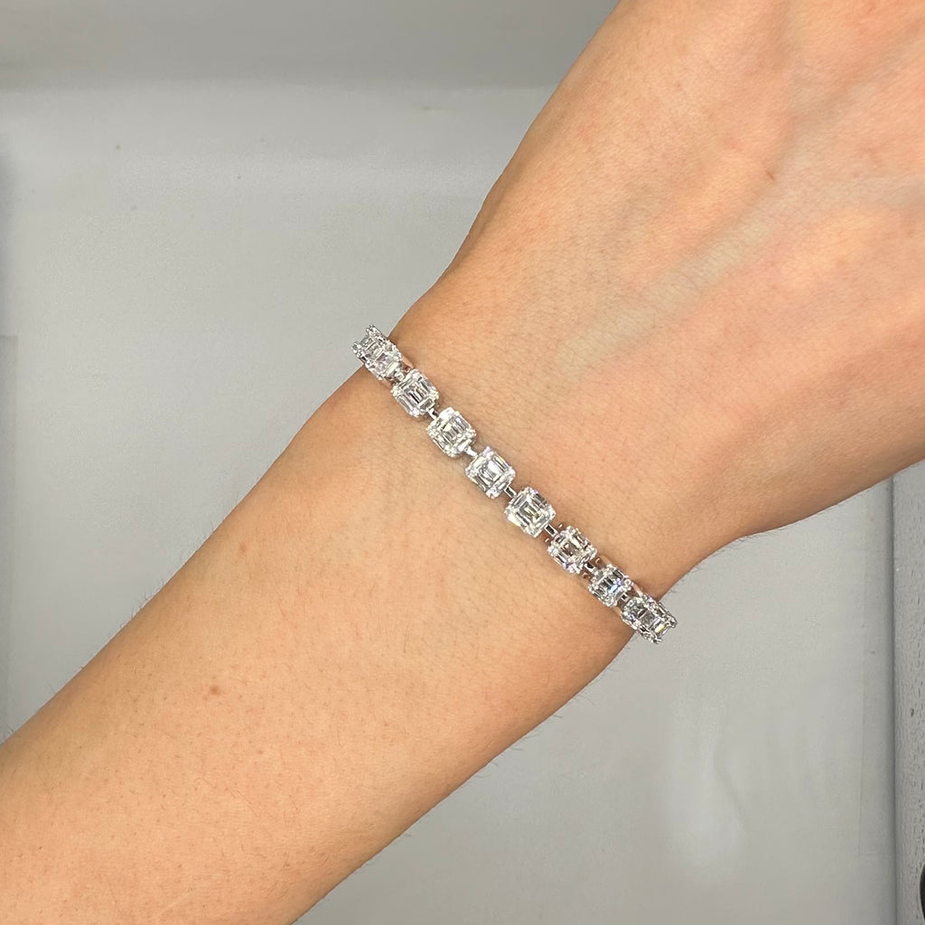 18K White Gold Diamond Bracelet – 4.80CT DB0110 TJJJ