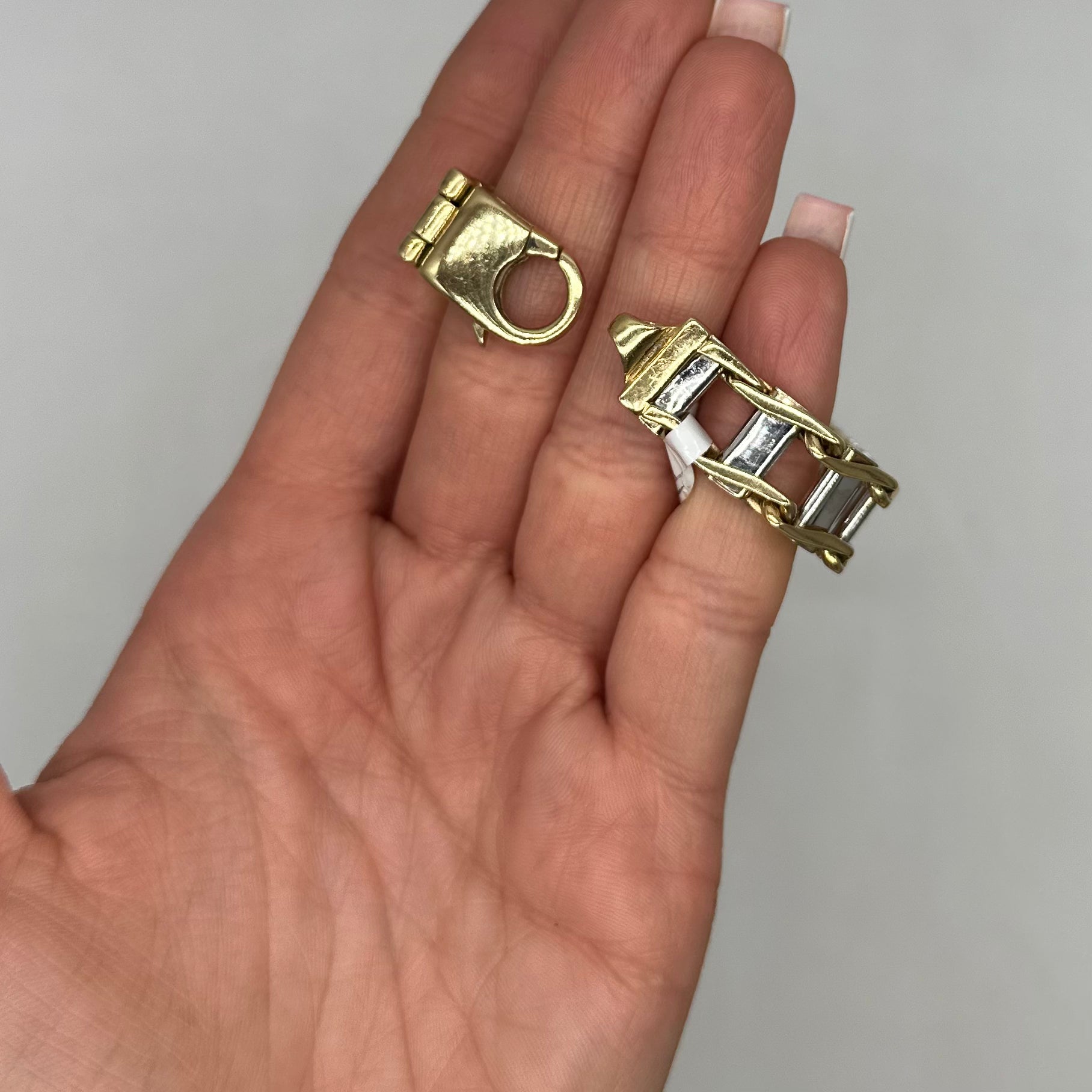 14KT Two-Tone Solid Gold Men’s Bracelet – 8.5 Inches, 52.1g  YGBR03 ITNJ