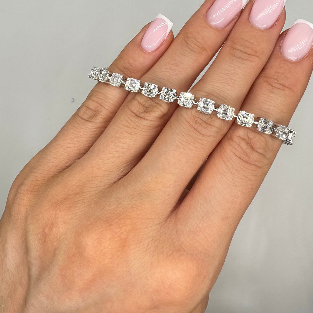 18K White Gold Diamond Bracelet – 4.80CT DB0110 TJJJ
