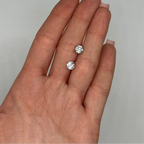 14K White Gold Stud Earrings with 2.00 CT Total Lab-Grown Diamonds TTJ