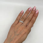 14K White Gold Oval Cut 4.51ct Lab Diamond Eternity Band WB588, IGJJ
