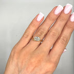 18K Yellow Gold East-West Oval Diamond Ring – 1.50CT  DR092 GZJJ