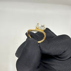 18K Yellow Gold East-West Oval Diamond Ring – 1.50CT  DR092 GZJJ