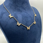 14K Yellow Gold Butterfly Necklace with 0.49 CT Total Diamonds KVN00311