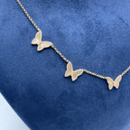 14K Yellow Gold Butterfly Necklace with 0.49 CT Total Diamonds KVN00311