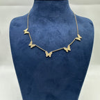 14K Yellow Gold Butterfly Necklace with 0.49 CT Total Diamonds KVN00311