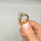 18K Yellow Gold 4.55CT Diamond Ring – 2.00CT Center Diamond RDER103 ISJJ TJJJ