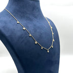 14K Yellow Gold Diamond Necklace with 0.51 CT Total Diamonds KAN59766A