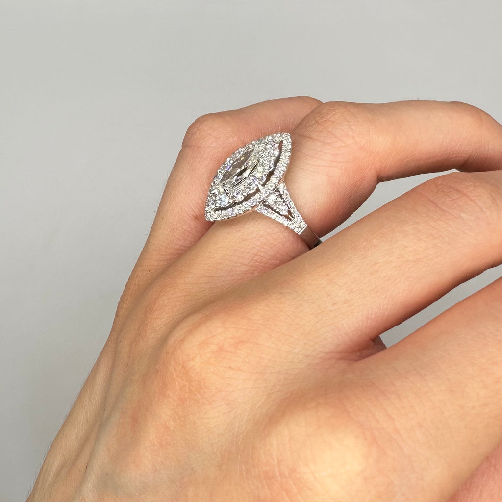 18K White Gold 2.55CT Diamond Ring MQER021 IAJJ IAJJ