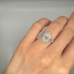 18K White Gold 2.14CT Marquise Diamond Ring MQER012 LNJ GJTJ