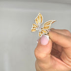 18K Yellow Gold Diamond Butterfly Ring – 1.65CT Total Diamonds IZJJ