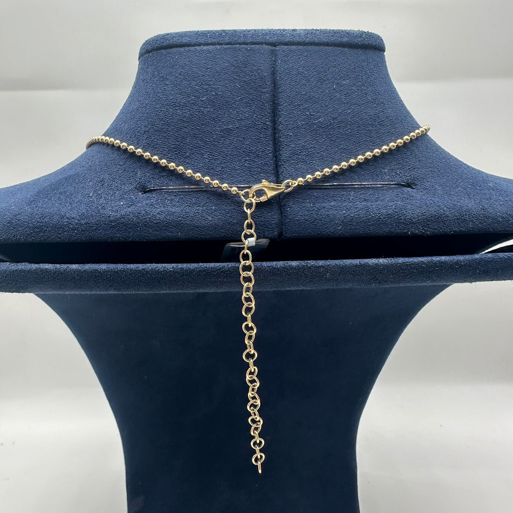 14K Yellow Gold Diamond Necklace – 0.68 CT, 14–17” Adjustable KVN00335-001