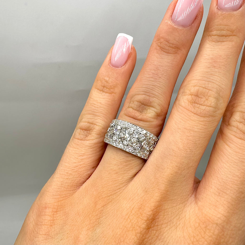 18K White Gold 2.63CT Diamond Band WB209 GAJJ