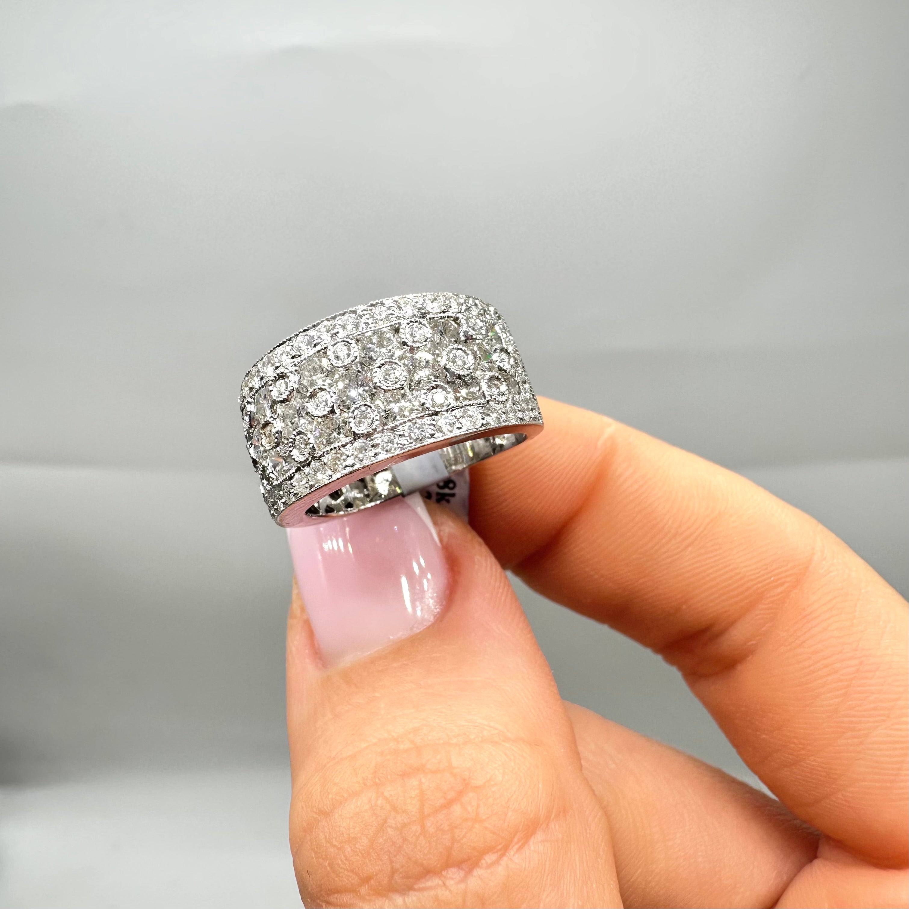 18K White Gold 2.63CT Diamond Band WB209 GAJJ