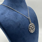 18K White Gold 2.16 CT Round Diamond Pendant Necklace DP105 IZJJ