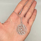18K White Gold 2.16 CT Round Diamond Pendant Necklace DP105 IZJJ