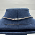 14K White Gold 4.28 CT Diamond Halfway Tennis Necklace DN0059 NJJJ