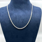 14K White Gold 4.28 CT Diamond Halfway Tennis Necklace DN0059 NJJJ