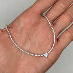 14K White Gold 1.56 CT Diamond Halfway Necklace KVN00122-002