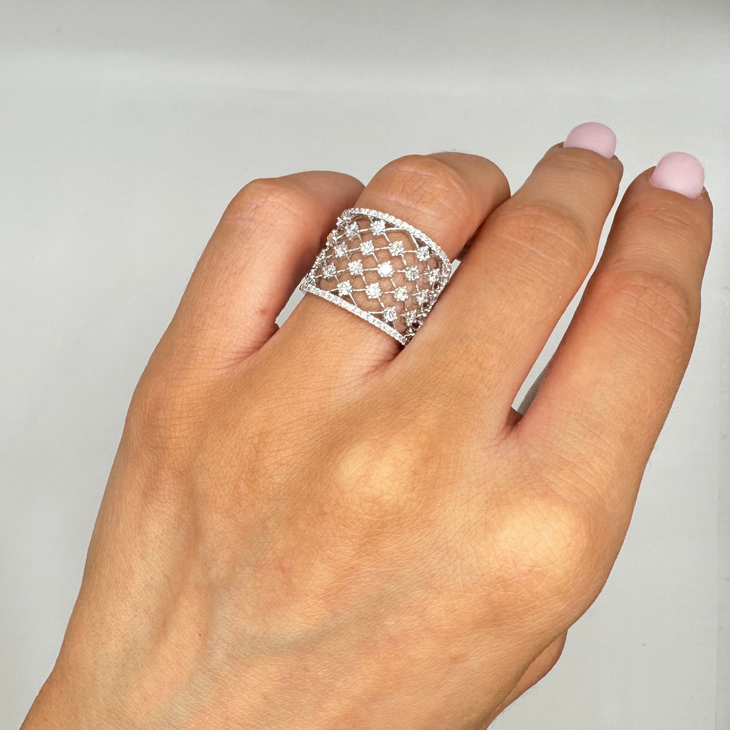 18K White Gold 1.15 CT Diamond Ring ITJJ